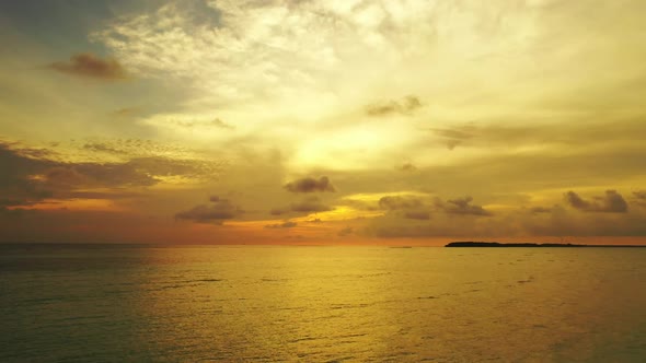 Aerial abstract of tranquil lagoon beach voyage by blue green lagoon and white sand background of a  alt