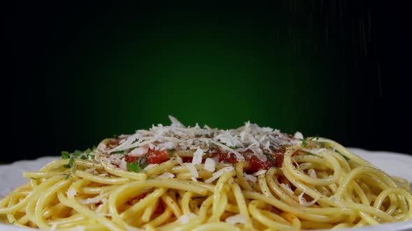 Seasoning Spaghetti Dinner With Black Pepper