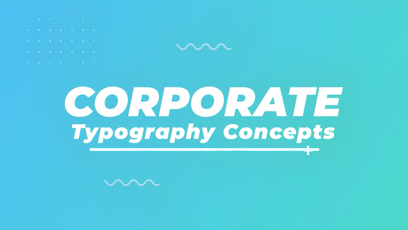 Corporate Typography Scenes Openers template preview