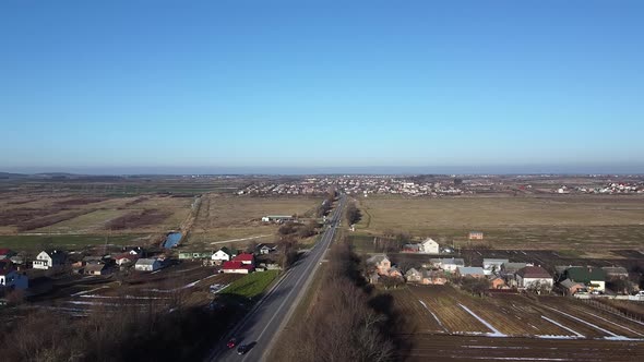 Village Hryada, Ukraine, Aerial View