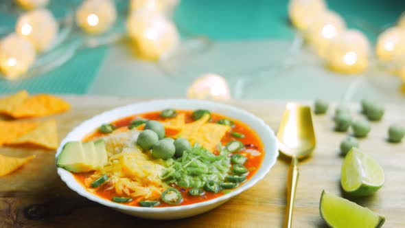 Mexican Soup with Three Kinds of Cheese alt