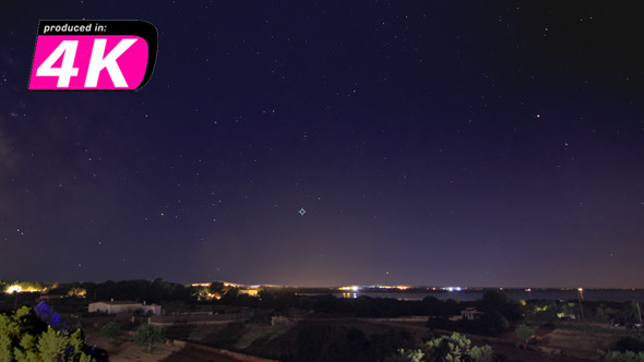Village & Stars, 4K Time Lapse alt