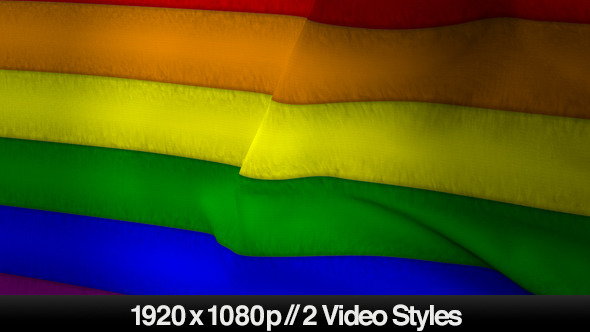 Gay Pride Rainbow Flag - 2 Styles alt