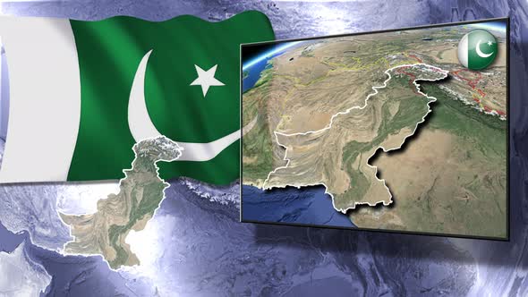 Pakistan Flag And Map Animation alt
