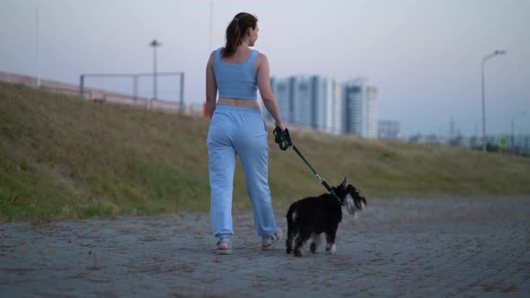Girl with a Dog for a Walk alt