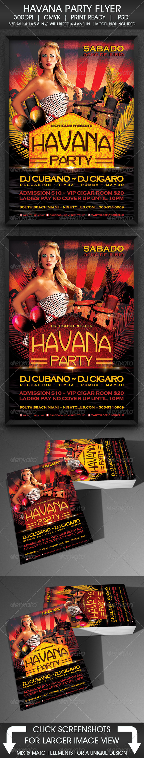 Havana Party - Events Flyers