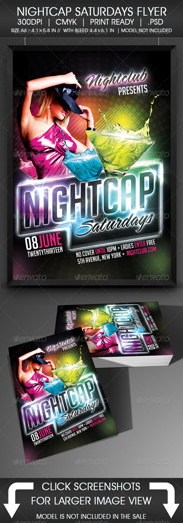 Nightcap Saturdays Flyer - Events Flyers