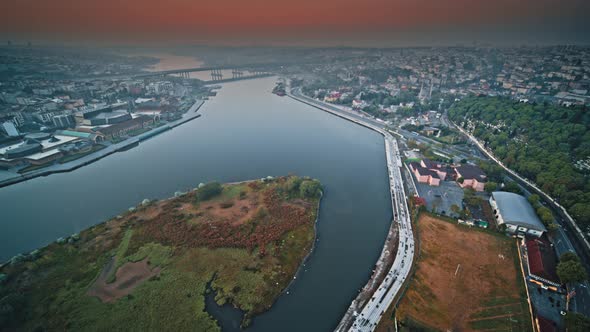 Istanbul Skyline From Drone alt