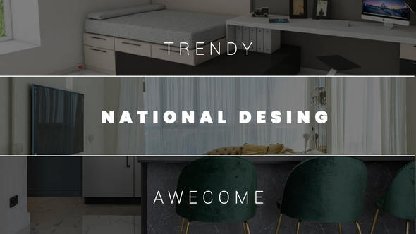 Interior Furniture Portfolio MOGRT Premiere Pro template preview