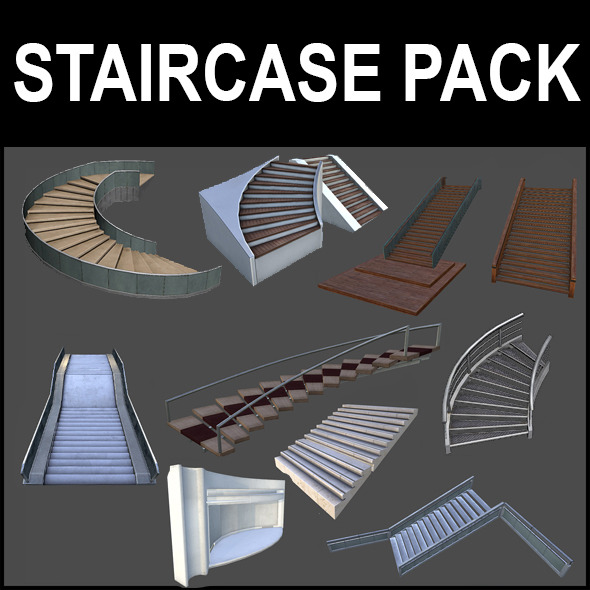 Stairs Pack - 3DOcean Item for Sale