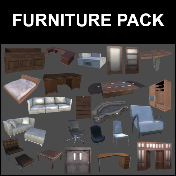 Furniture Pack - 3DOcean Item for Sale