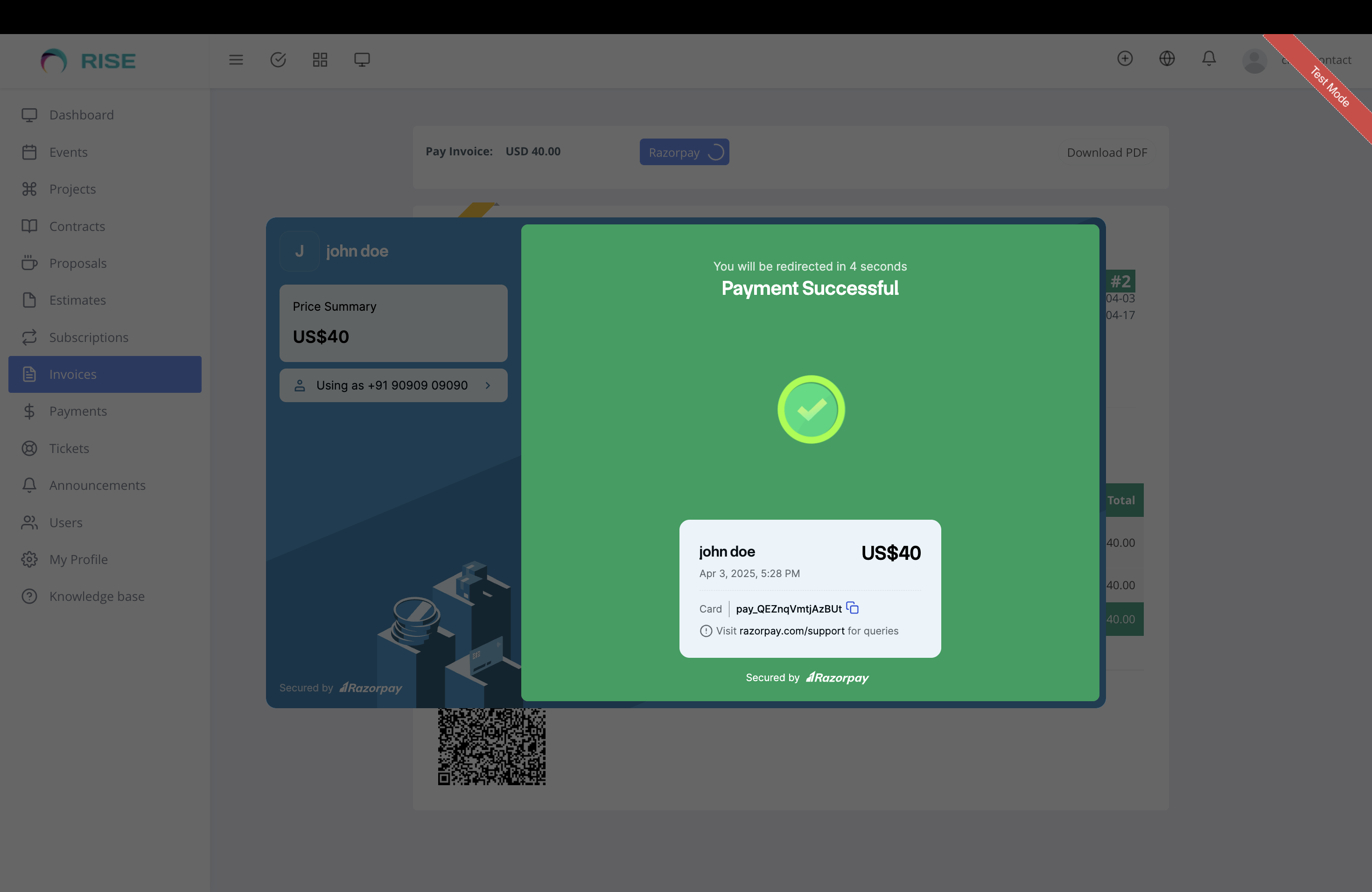 Razorpay Payment Gateway for RISE CRM by Hopperstack | CodeCanyon