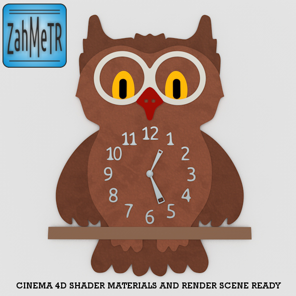 Owl Wall Clock - 3Docean 5252544