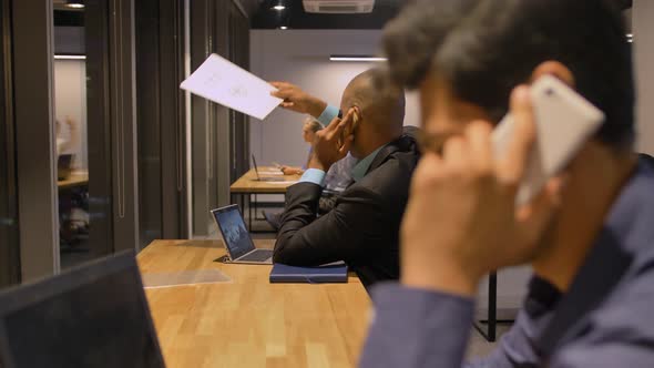 Late Night Working After Workday Staying at Work. alt