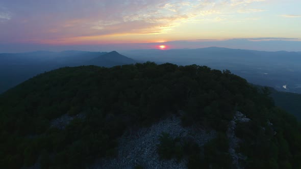 Duncan Knob Sunrise - Massanutten Range, VA - Aerial alt