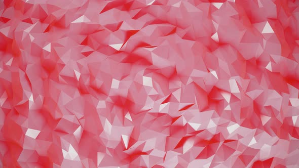 Low Poly Crystal Texture Red Background