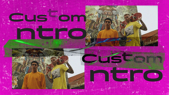 Custom Intro Premiere Pro template preview