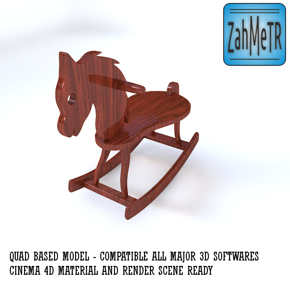 Wooden Rocking Horse - 3Docean 5255717
