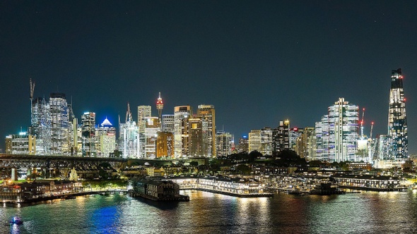 Sydney City Skyline at Sunset alt