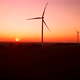 Wind Turbines Generate Electricity at Station Against Sunset - VideoHive Item for Sale