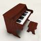 Miniature Piano Toy and Quad Mesh