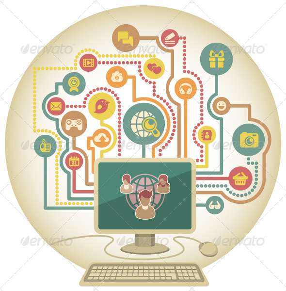online communication in social media by vectorikart graphicriver online communication