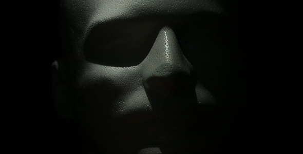 Flashing Light Over Scary Mannequin Head