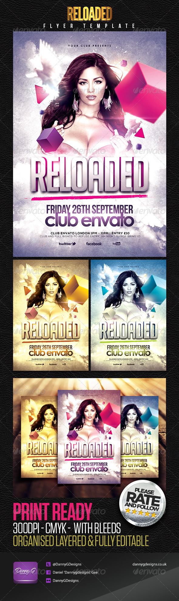 Reloaded Flyer Template - Clubs & Parties Events