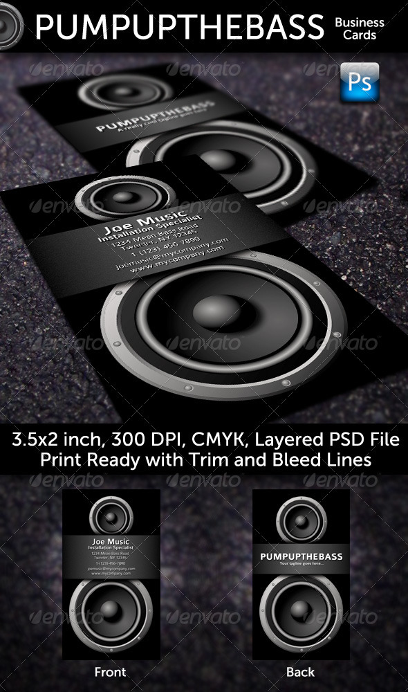Pump Up The Bass Business Cards