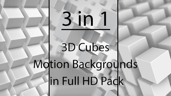 3D Cubes Animation Backgrounds Pack