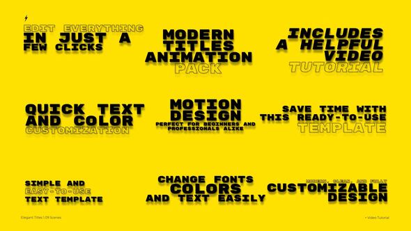 Elegant Titles | After Effects Titles template preview