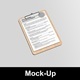 Clipboard Resume Paper A4 Mockup