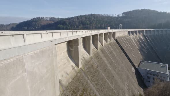 Water dam Vir as a reservoir of drinking water and hydraulic power plant, Czech Republic