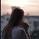 Woman at the Balcony the End of a Hard Day  - VideoHive Item for Sale