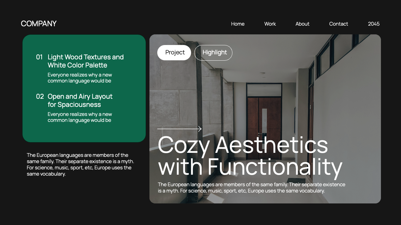 Black Green Modern Interior Design Presentation, Presentation Templates