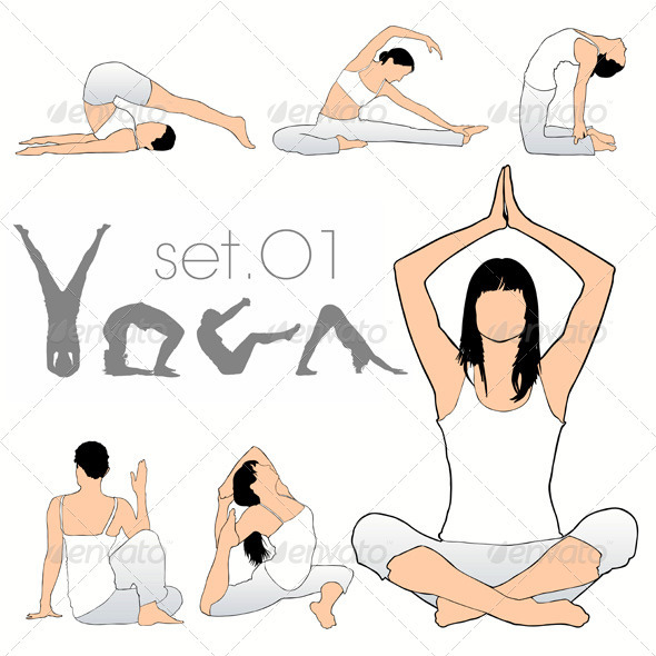 Yoga Silhouettes Set
