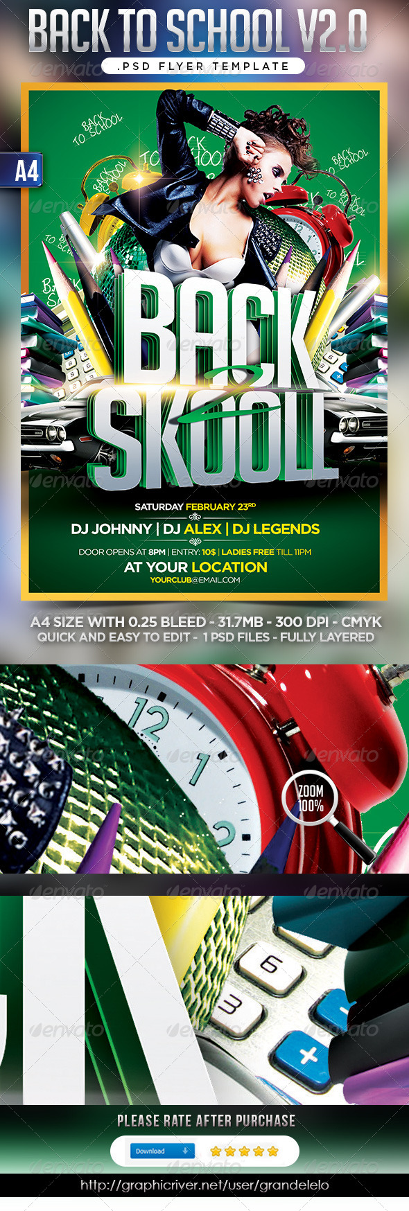 Back to School Flyer - Clubs & Parties Events