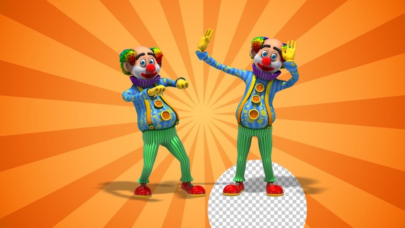 Funny Circus Clowns Dancing (2-Pack)
