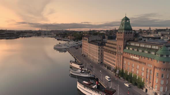 Stockholm Nybroviken Bay Aerial View