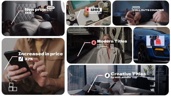 Call Outs Counter  AE Titles template preview