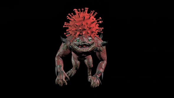 Corona Virus Monster Walk alt