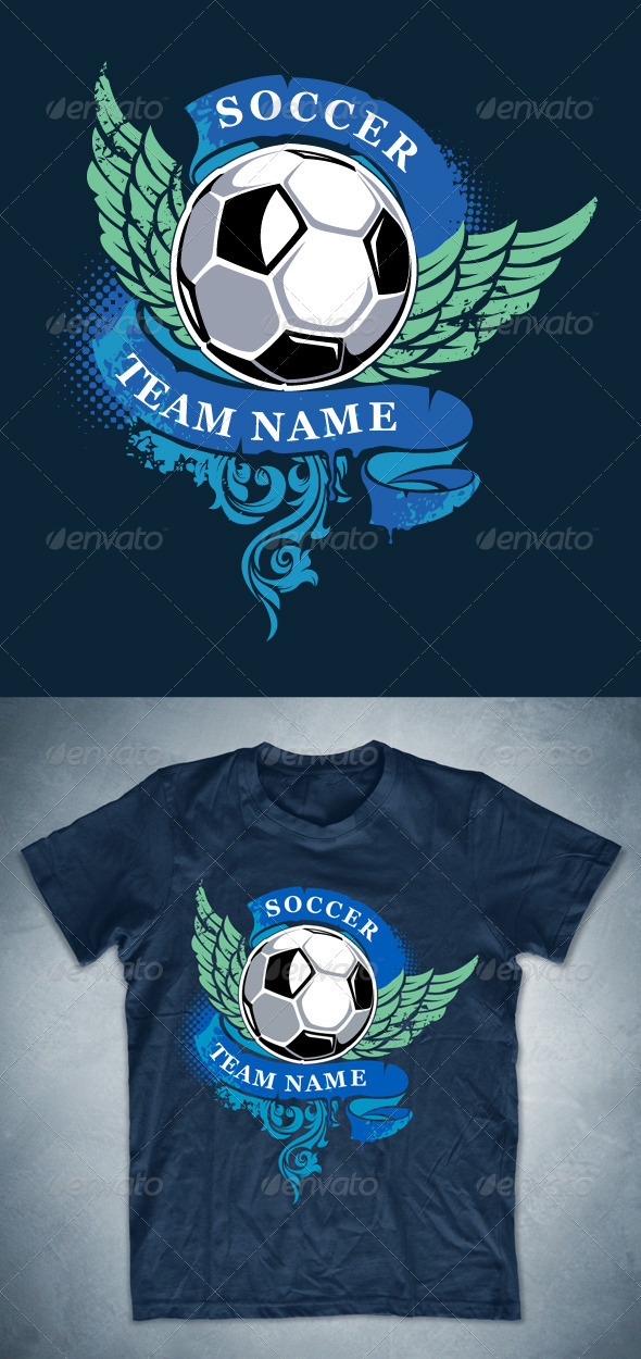 Grunge soccer T-shirt design - Sports & Teams T-Shirts