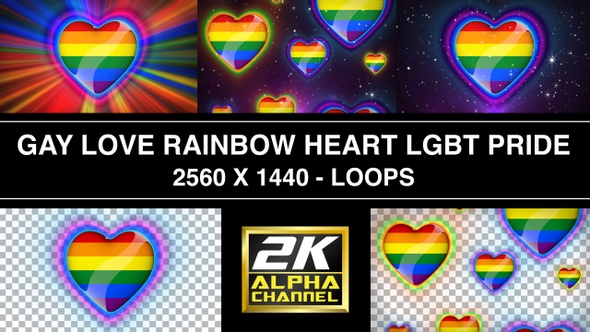 Gay Love Rainbow Heart LGBT Pride Video Animation