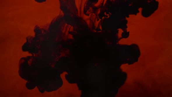Dark ink in water motion