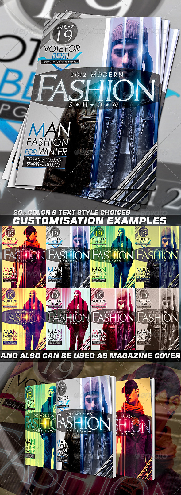 Fashion Flyer or Magazine Cover Template - Clubs & Parties Events