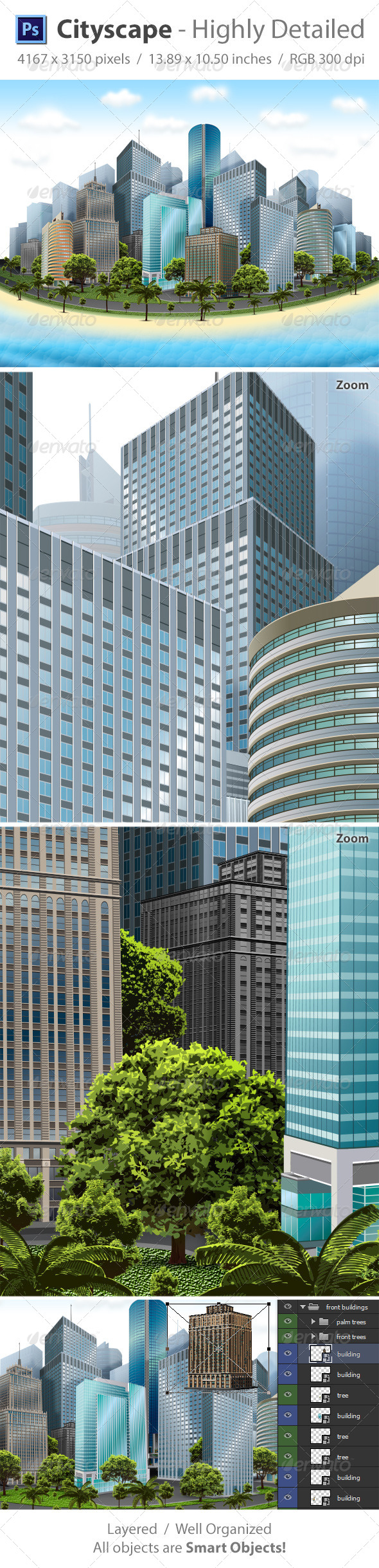 Cityscape - Highly Detailed - Urban Backgrounds