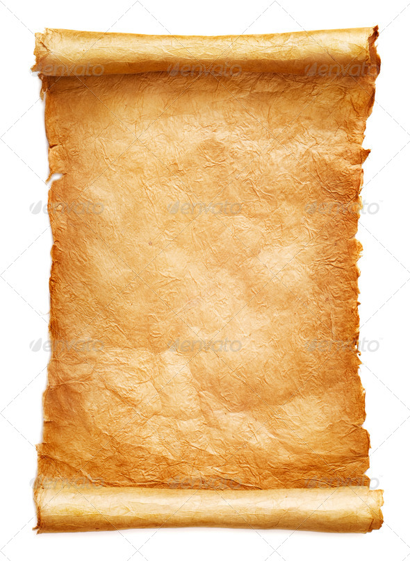 Antique paper scroll - Stock Photo - Images