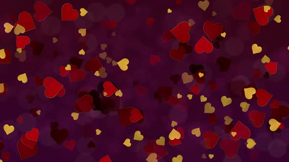Floating Hearts Background