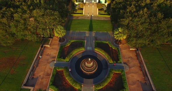 Aerial View of Pineapple Fountain in Charleston SC alt