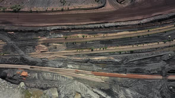 Railroad in a coal mine